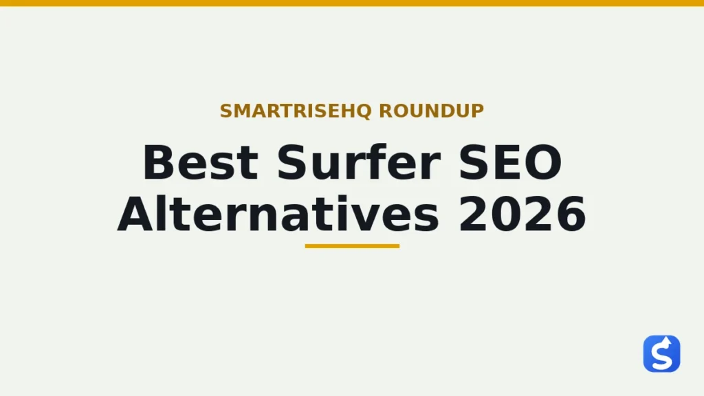 Best Surfer SEO alternatives in 2026 - SmartRiseHQ comparison graphic